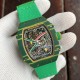 Richard Mille-RM67-02 Wayde van Niekerk 39mm DIW Green NTPT /NY Skeleton Dial on Green Strap VAF CRMA7