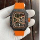 Richard Mille-RM67-02 Lando Norris 39mm Customed Black Skeleton Dial on Orange Strap VAF CRMA7