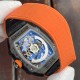 Richard Mille-RM67-02 Lando Norris 39mm Customed Black Skeleton Dial on Orange Strap VAF CRMA7