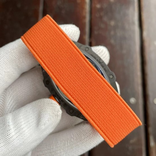 Richard Mille-RM67-02 Lando Norris 39mm Customed Black Skeleton Dial on Orange Strap VAF CRMA7