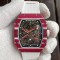 Richard Mille-RM67-02 Mutaz Essa Red Skeleton Dial on White Strap VAF CRMA7