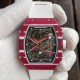 Richard Mille-RM67-02 Mutaz Essa Red Skeleton Dial on White Strap VAF CRMA7