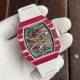 Richard Mille-RM67-02 Mutaz Essa Red Skeleton Dial on White Strap VAF CRMA7