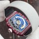 Richard Mille-RM67-02 Mutaz Essa Red Skeleton Dial on White Strap VAF CRMA7