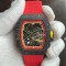 Richard Mille-RM67-02 Germany Red Customed Black Skeleton Dial on Red Strap VAF CRMA7