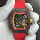 Richard Mille-RM67-02 Germany Red Customed Black Skeleton Dial on Red Strap VAF CRMA7