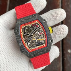 Richard Mille-RM67-02 Germany Red Customed Black Skeleton Dial on Red Strap VAF CRMA7