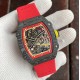 Richard Mille-RM67-02 Germany Red Customed Black Skeleton Dial on Red Strap VAF CRMA7
