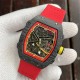 Richard Mille-RM67-02 Germany Red Customed Black Skeleton Dial on Red Strap VAF CRMA7