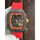 Richard Mille-RM67-02 Germany Red Customed Black Skeleton Dial on Red Strap VAF CRMA7