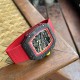 Richard Mille-RM67-02 Germany Red Customed Black Skeleton Dial on Red Strap VAF CRMA7