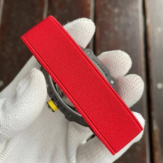 Richard Mille-RM67-02 Germany Red Customed Black Skeleton Dial on Red Strap VAF CRMA7