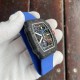 Richard Mille-RM67-02 France Black Customed Black Skeleton Dial on Blue Strap VAF CRMA7