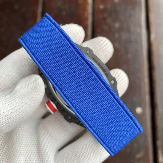 Richard Mille-RM67-02 France Black Customed Black Skeleton Dial on Blue Strap VAF CRMA7