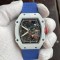 Richard Mille-RM67-02 France White Customed Black Skeleton Dial on Blue Strap VAF CRMA7