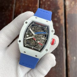 Richard Mille-RM67-02 France White Customed Black Skeleton Dial on Blue Strap VAF CRMA7