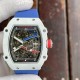 Richard Mille-RM67-02 France White Customed Black Skeleton Dial on Blue Strap VAF CRMA7