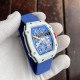 Richard Mille-RM67-02 France White Customed Black Skeleton Dial on Blue Strap VAF CRMA7