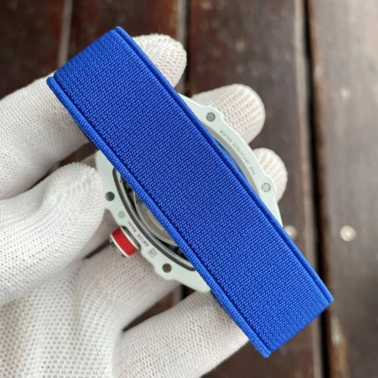 Richard Mille-RM67-02 France White Customed Black Skeleton Dial on Blue Strap VAF CRMA7