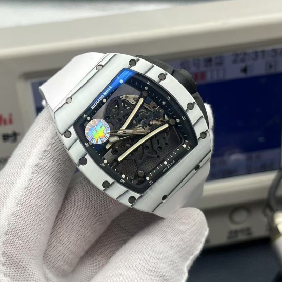 Richard Mille RM061 42mm Carbon Fiber/Rubber Strap Black Skeleton Dial ZF RMUL2