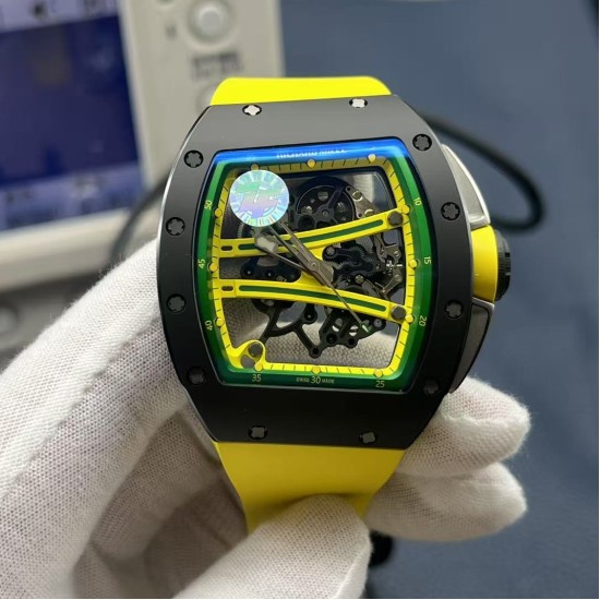 Richard Mille RM061 42mm Carbon Fiber/Rubber Strap Skeleton Dial ZF RMUL2 Super Clone