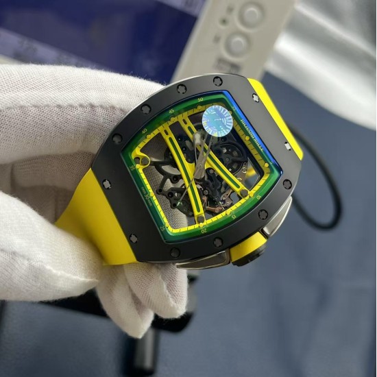 Richard Mille RM061 42mm Carbon Fiber/Rubber Strap Skeleton Dial ZF RMUL2 Super Clone