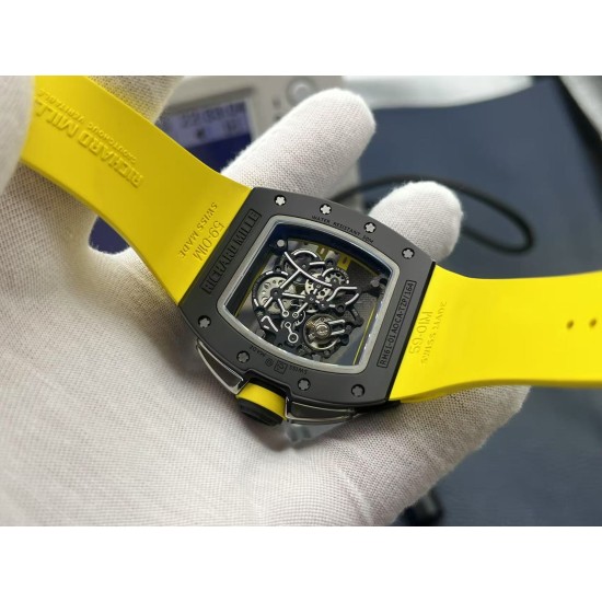 Richard Mille RM061 42mm Carbon Fiber/Rubber Strap Skeleton Dial ZF RMUL2 Super Clone