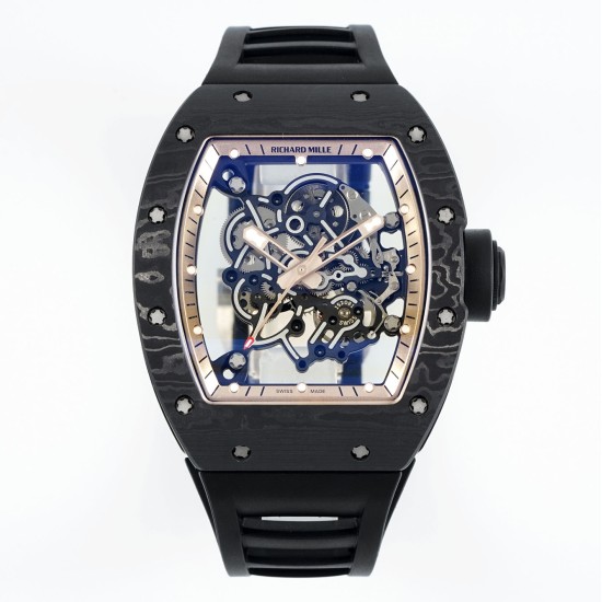 Richard Mille-RM055 43mm Gold NTPT/RU Skeleton Dial UOKF RMUL2 Super Clone