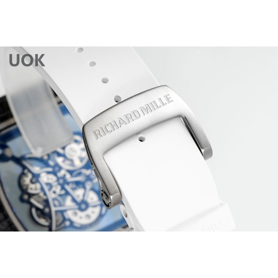 Richard Mille 43mm RM055 White NTPT/RU Skeleton Dial UOKF RMUL2 Super Clone