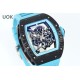 Richard Mille 43mm RM055 Yas Marina Circuit Blue NTPT/RU Skeleton Dial UOKF RMUL2 Super Clone