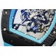 Richard Mille 43mm RM055 Yas Marina Circuit Blue NTPT/RU Skeleton Dial UOKF RMUL2 Super Clone