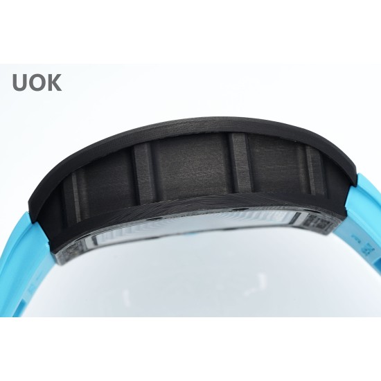 Richard Mille 43mm RM055 Yas Marina Circuit Blue NTPT/RU Skeleton Dial UOKF RMUL2 Super Clone