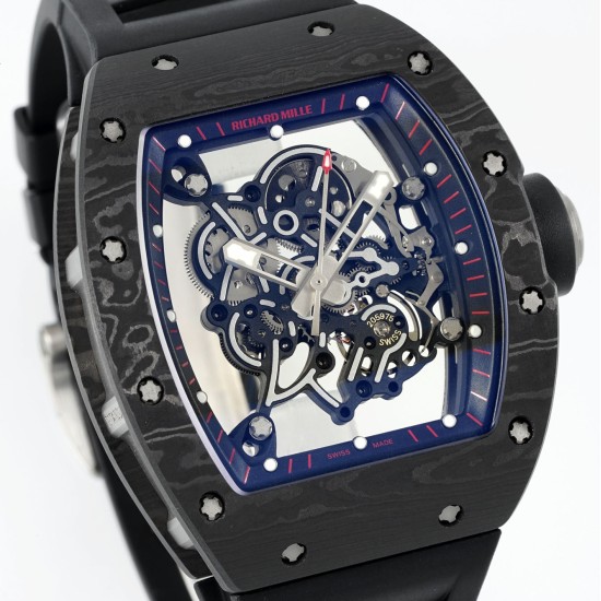 Richard Mille-RM055 43mm Black NTPT/RU Skeleton Dial UOKF RMUL2 Super Clone
