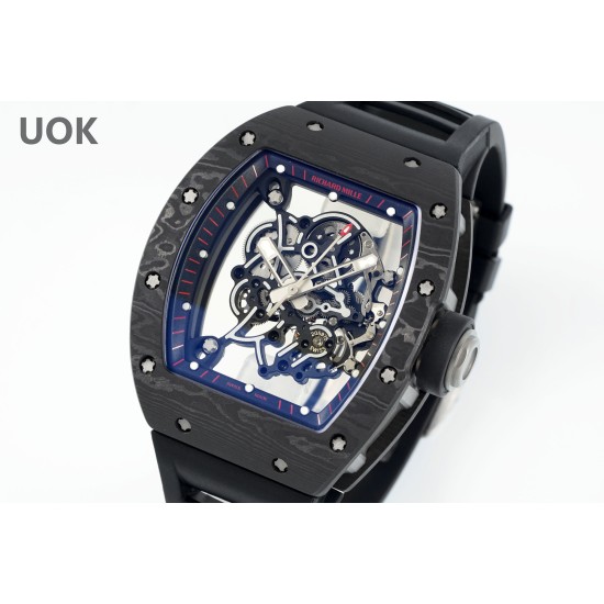 Richard Mille-RM055 43mm Black NTPT/RU Skeleton Dial UOKF RMUL2 Super Clone
