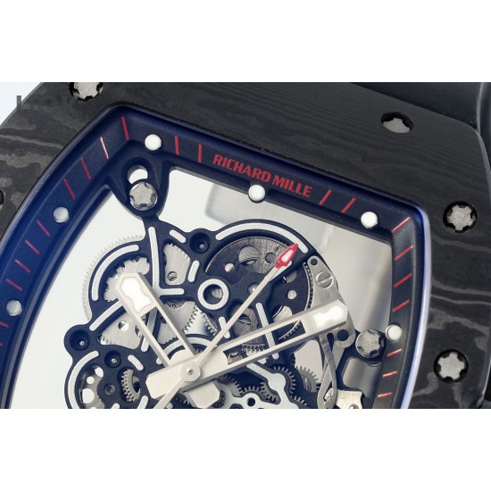 Richard Mille-RM055 43mm Black NTPT/RU Skeleton Dial UOKF RMUL2 Super Clone