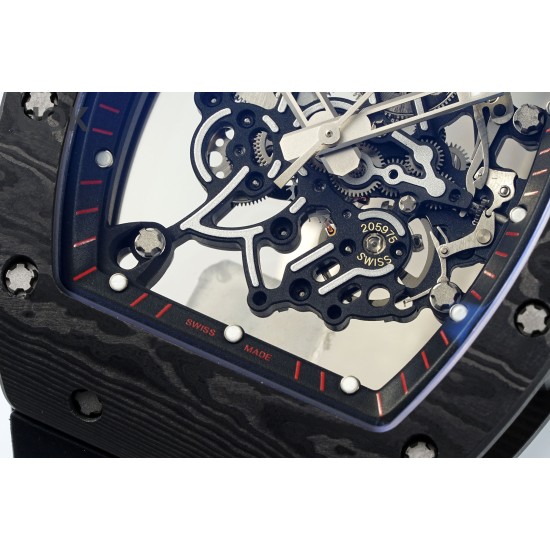 Richard Mille-RM055 43mm Black NTPT/RU Skeleton Dial UOKF RMUL2 Super Clone