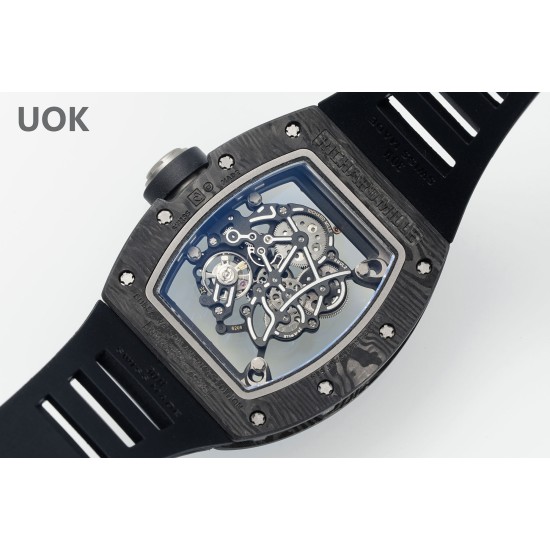 Richard Mille-RM055 43mm Black NTPT/RU Skeleton Dial UOKF RMUL2 Super Clone