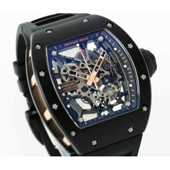 Richard Mille RM035 Americas 40mm Black RG/RU Skeleton Dial Sonic RMUL1