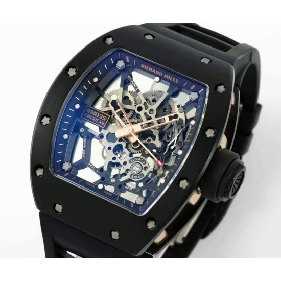 Richard Mille RM035 Americas 40mm Black RG/RU Skeleton Dial Sonic RMUL1