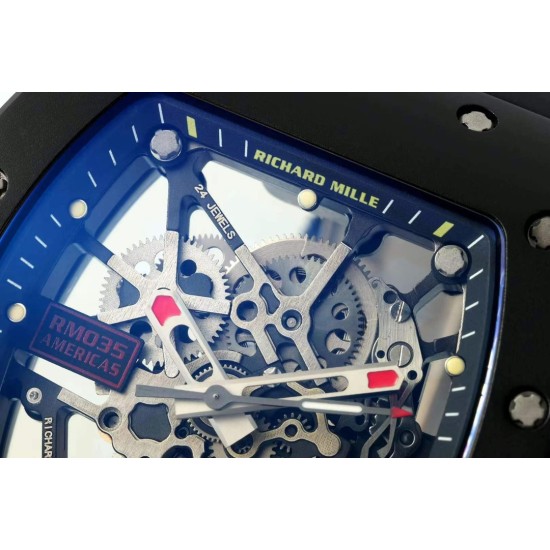 Richard Mille RM035 Americas 40mm Black Ceramic/RU Skeleton Dial Sonic RMUL1