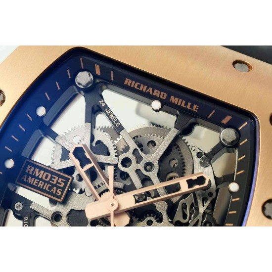 Richard Mille RM035 Americas 40mm RG/RU Skeleton Dial Sonic RMUL1