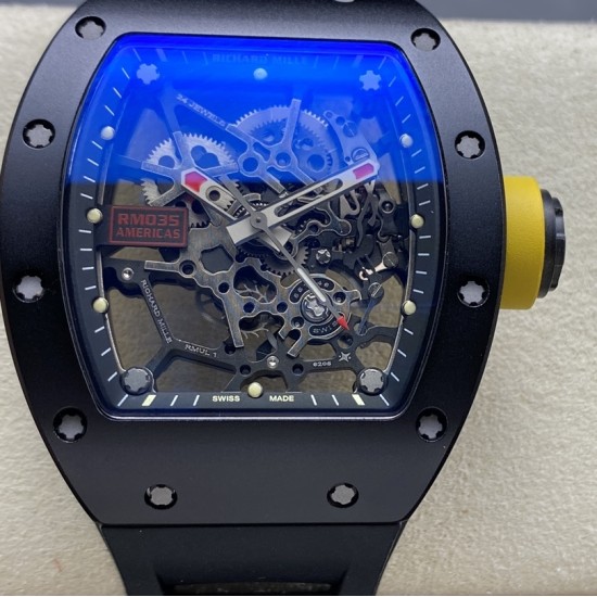 Richard Mille RM035 Americas 40mm Black Ceramic/RU Skeleton Dial Sonic RMUL1