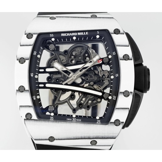 Richard Mille RM061 42mm Carbon Fiber/Rubber Strap Black Skeleton Dial ZF RMUL2