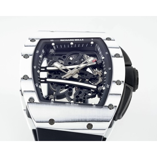 Richard Mille RM061 42mm Carbon Fiber/Rubber Strap Black Skeleton Dial ZF RMUL2