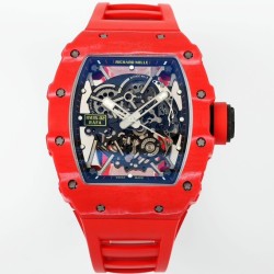 Richard Mille RM35-02 43mm Skeleton Dial With Red Rubber Strap ZF Clone RMUL2
