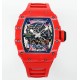 Richard Mille RM35-02 43mm Skeleton Dial With Red Rubber Strap ZF Clone RMUL2