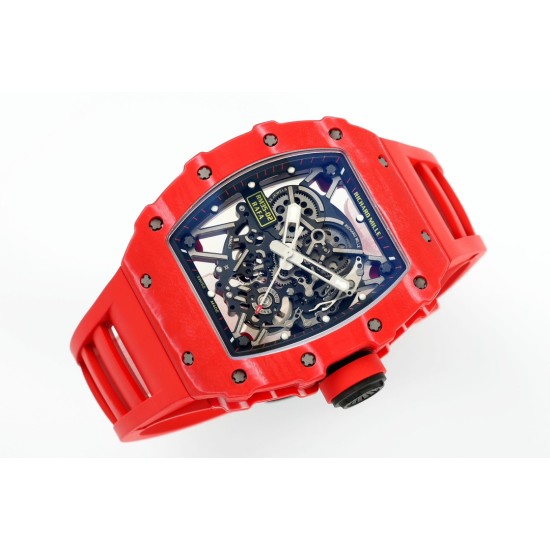 Richard Mille RM35-02 43mm Skeleton Dial With Red Rubber Strap ZF Clone RMUL2