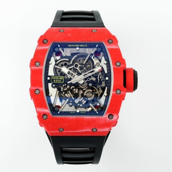 Richard Mille-RM35-02 45mm Skeleton Dial With Black Rubber Strap ZF Clone RMUL2