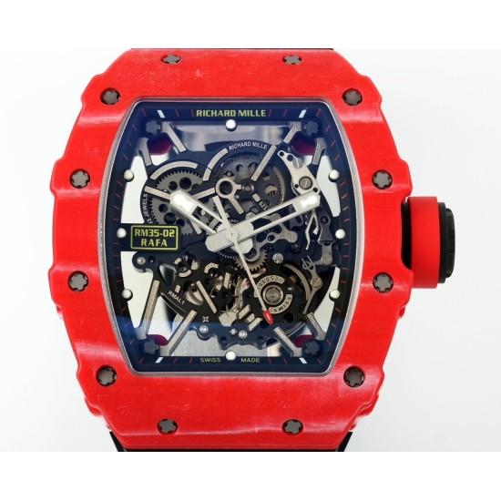 Richard Mille-RM35-02 45mm Skeleton Dial With Black Rubber Strap ZF Clone RMUL2