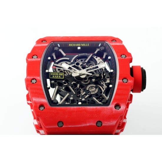Richard Mille-RM35-02 45mm Skeleton Dial With Black Rubber Strap ZF Clone RMUL2